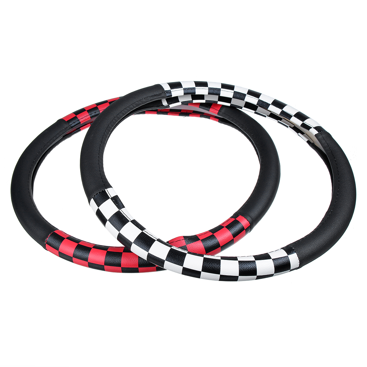 

38cm Car Breathable PU Leather Sporty Four Season Universal Steering Wheel Covers