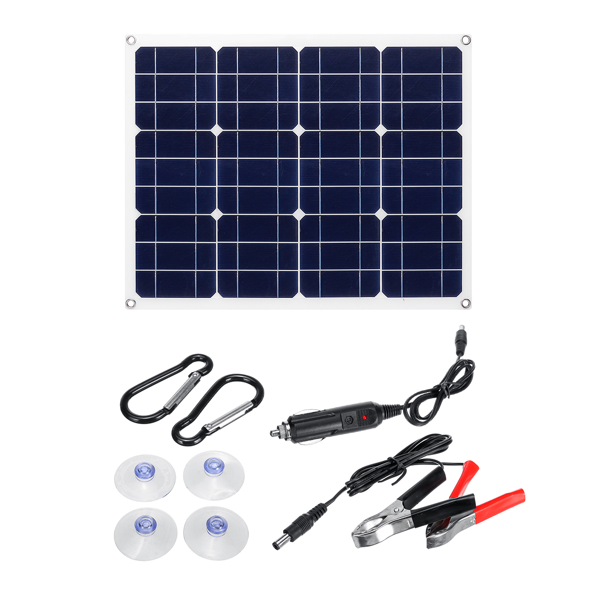 

80W 18V Mono Solar Panel Dual 12V/5V DC USB Monocrystaline Solar Charger For Car RV Boat Battery Charger Waterproof