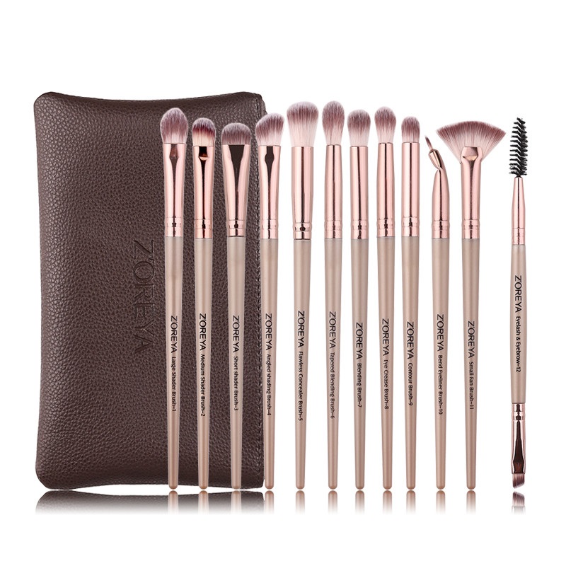 

12Pcs Essential Eye Makeup Brushes Set Soft Synthetic Hair B