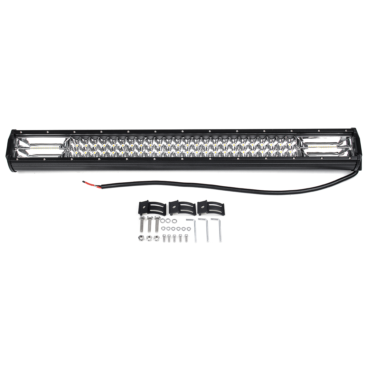 

25Inch 360W LED Work Light Bar Strobe Flash Lamp White & Amber Offroad for SUV ATV
