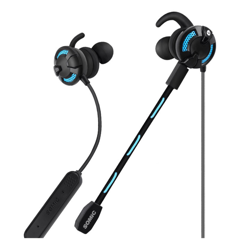 

SOMiC G618pro bluetooth 4.1 Wireless + USB Wired In-ear Earphone Gaming Earphone with Microphone
