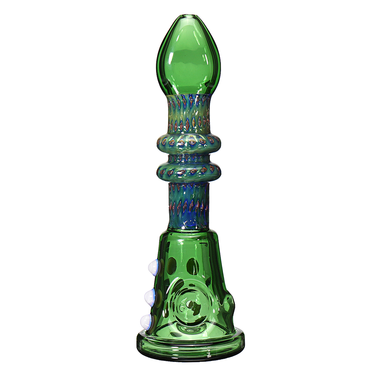

Green Borosilicate Glass Water Pipes Herb Tube Portable