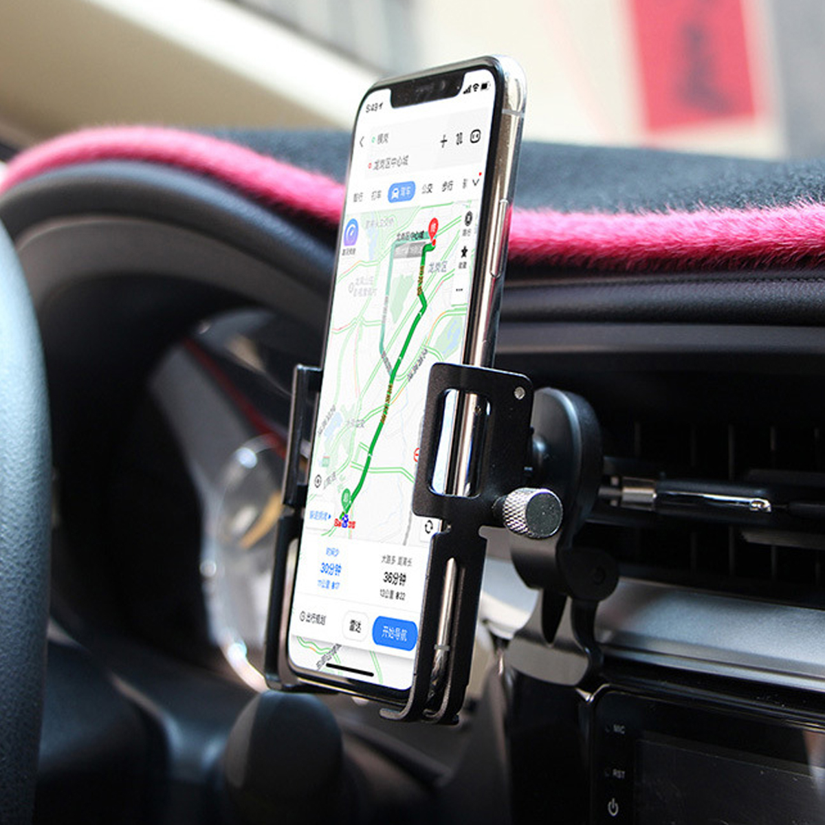 

GUB P20 Rotation Aluminum Car Phone Holder For 3.5" to 7.5" Device Navigation Phone Stand Mount Support Air Outlet Clips