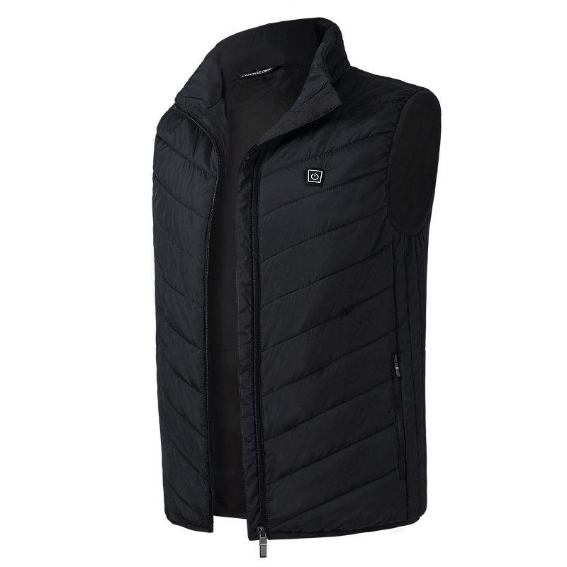 Men Winter Electric Heated Waistcoat USB Safety Intelligent Thermostatic Warm Heating Cotton Coats