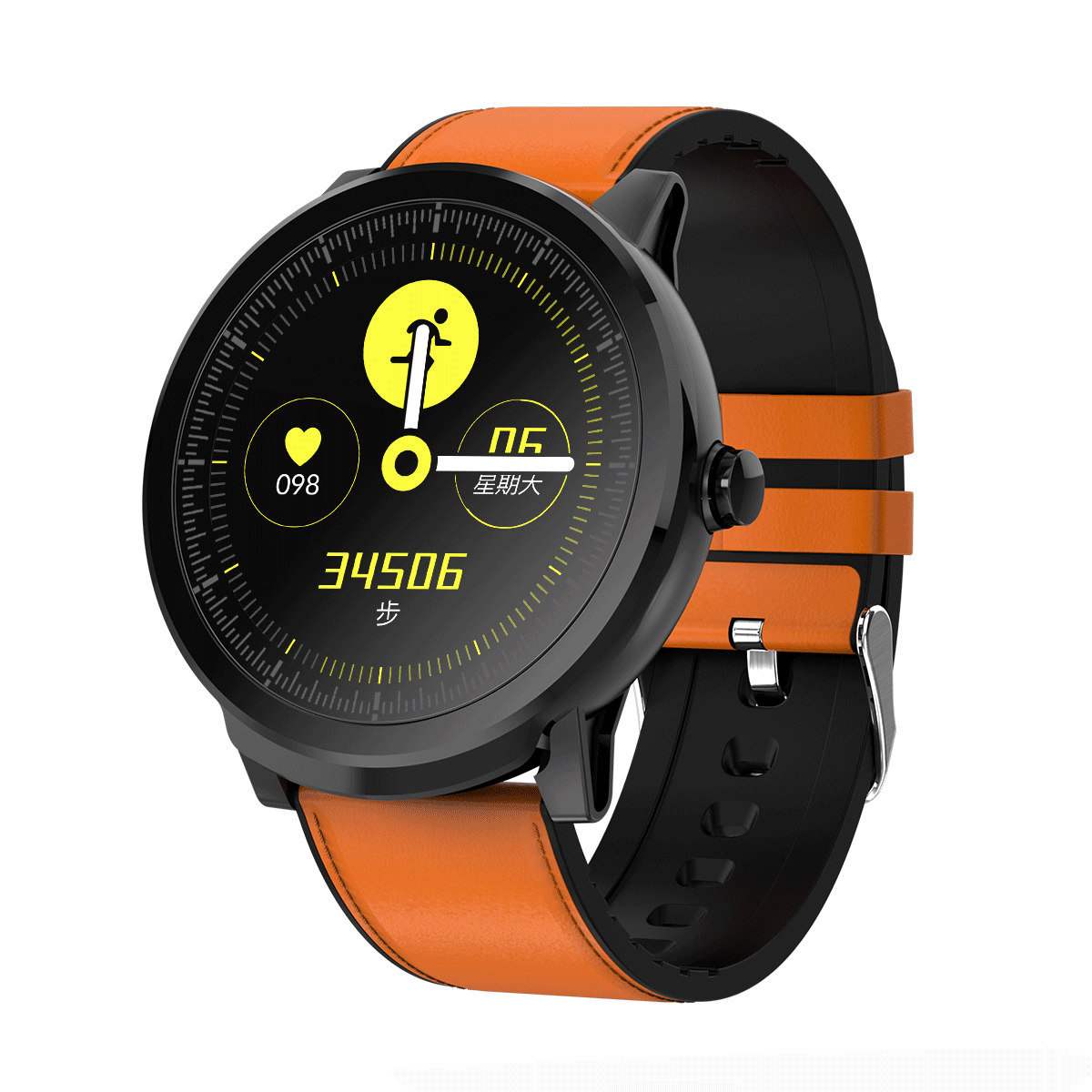 

SENBONO S10 Pro Full Circle Touch Screen Genuine Leather Wristband Multi Sport Tracker Long Standby Smart Watch