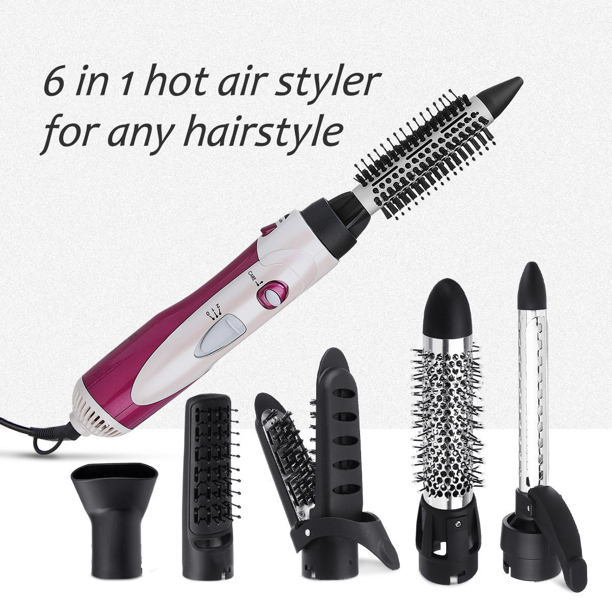 

6 in 1 Multi Functional Hair Styling Tools Set, Y.F.M Hair Curler Roller Hair Hairdressing Straightener Electric Hair Dr