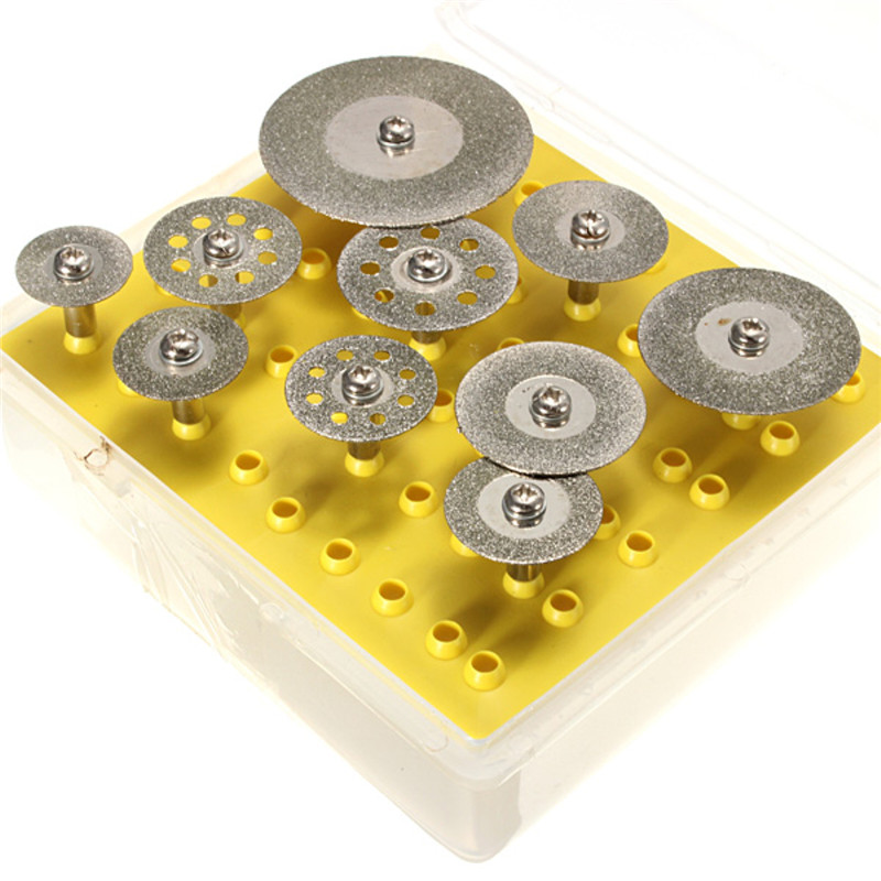 

Drillpro 10шт алмазные отрезные диски лезвие пилы отрезанный комплект колес для Дремель роторных Набор