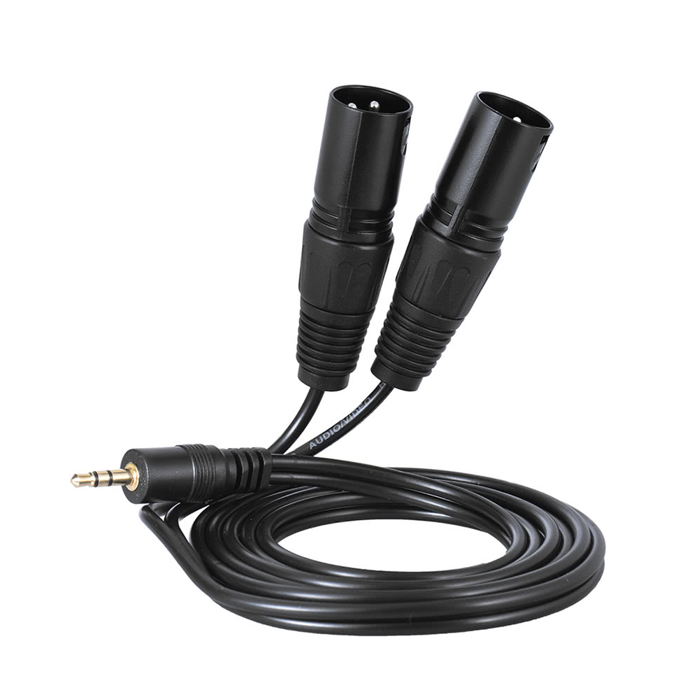 Mini Jack 3.5mm Female to XLR Male Amplifier Mixer Console Cable