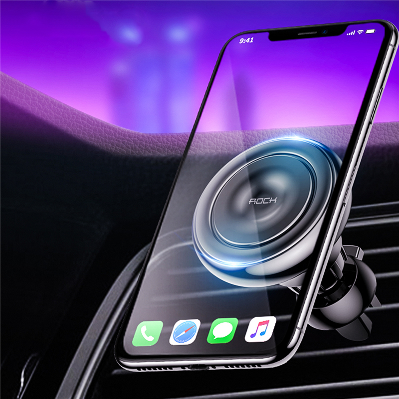 

Rock Vacuum Adsorption Airbag Air Vent Car Phone Holder 360º Rotation For 4.0-6.8 Inch Smart Phone iPhone Samsung
