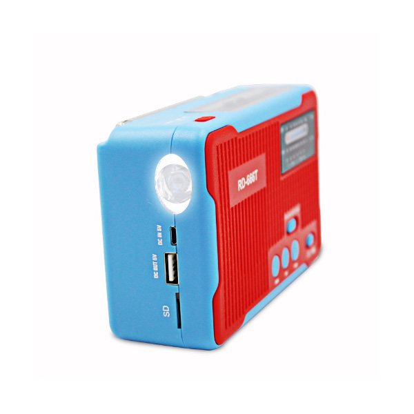 

IPRee® 4 In 1 Hand Crank Generator Solar AM/FM Radio Emergency LED Flashlight Power Bank USB Rechargeable Alarm Camping