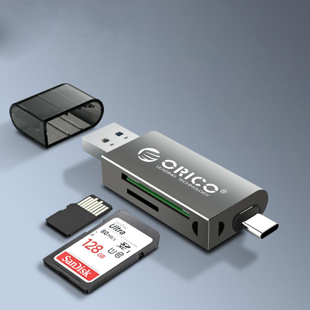 

Orico Type-C USB 3.0 High Speed OTG Memory Card Reader for Type-C Smart Phone Tablet Laptop MacBook Computer