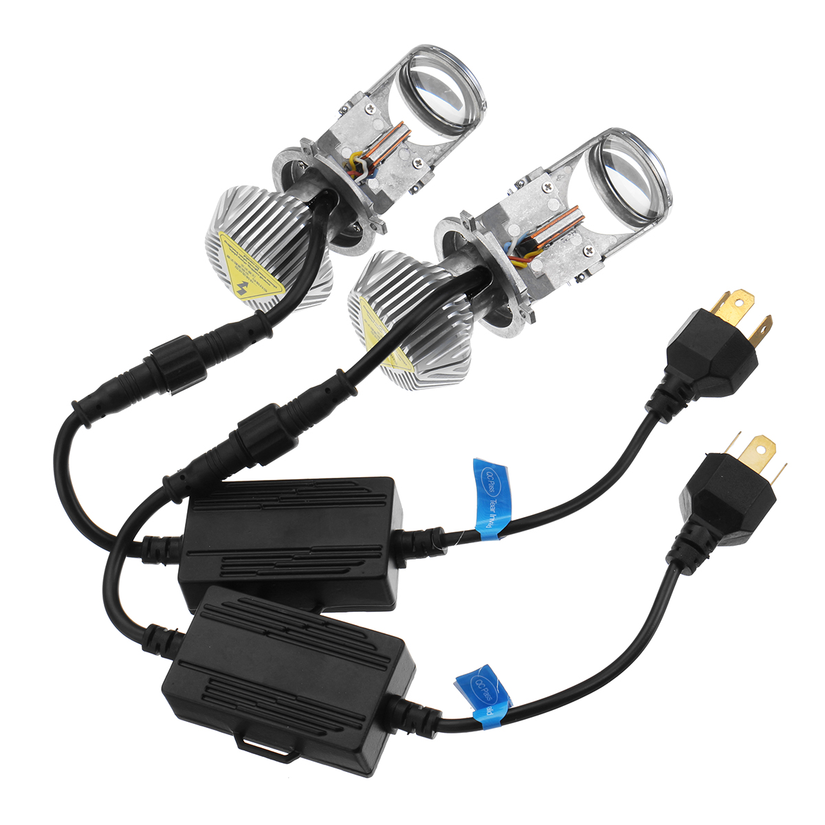 

G6 H4 Car LED Projector Headlights Bulb with Reflector Cup High Low Combo Beam IP65 Waterproof 70W 8000LM 5500K White 2P