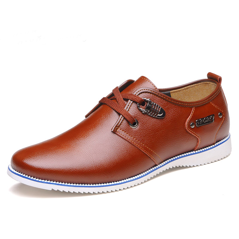 

Pure Color Casual Leather Slip Resistant Business Flats