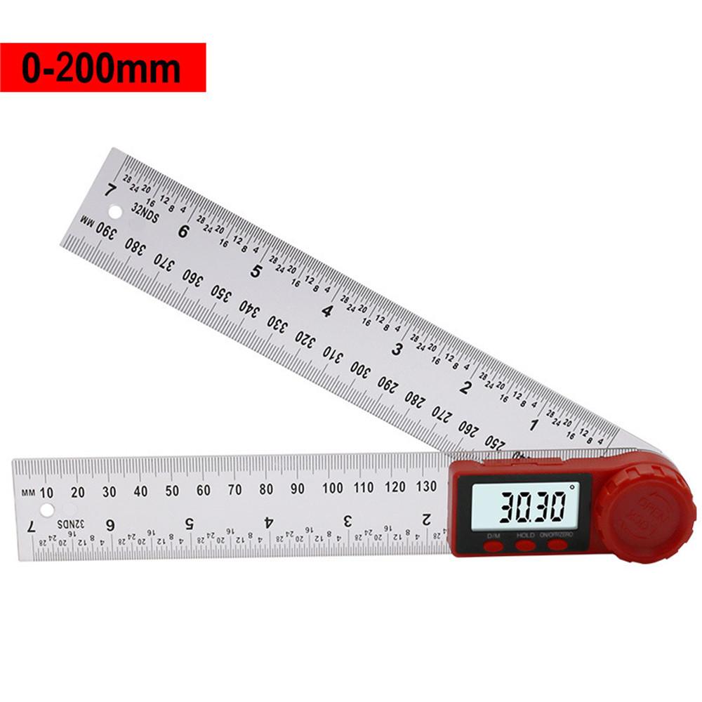 Digital Angle Finder Protractor Ruler 360° LCD Display Angle Gauge Measure Tool 