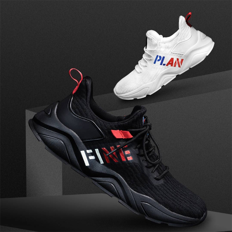 

[FROM ] FINE PLAN Breathable Men Sneakers TPU Stable Non-slip Sports Running Shoes