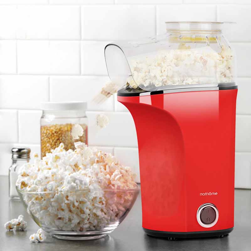 

Nathome NBM001 Household Popcorn Machine Automatic Popcorn Machine Mini Popcorn Maker Rice Cooker- Red