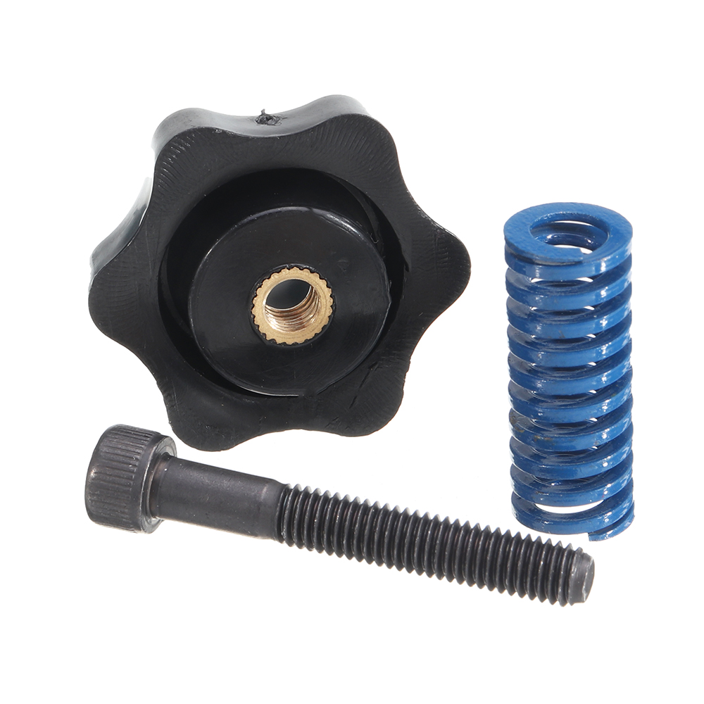 4Pcs M5 Heated Bed Leveling Screw + M5 Nuts + 8*25mm Blue Spring for 3D Printer Part Hotbed 12