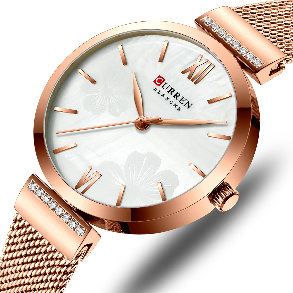 

CURREN 9067 Simple Дизайн Женские наручные часы Crystal Full Steel Стандарты Кварцевые часы