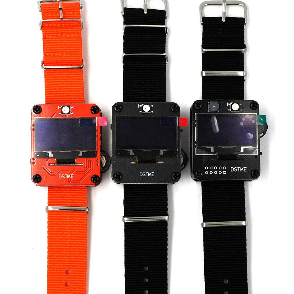 

DSTIKE Orange/Black Deauther Wristband /Deauther Watch Smart Watch NodeMCU ESP8266 Programmable WiFi Development Board for Arduino