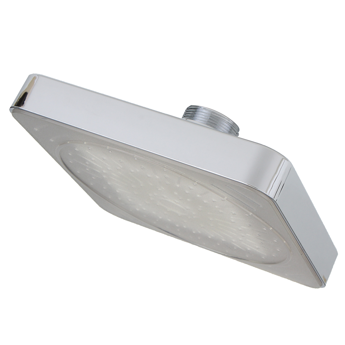 360° Adjustable 6 Inch LED Light Square Rain Shower Head Stainless Steel 3