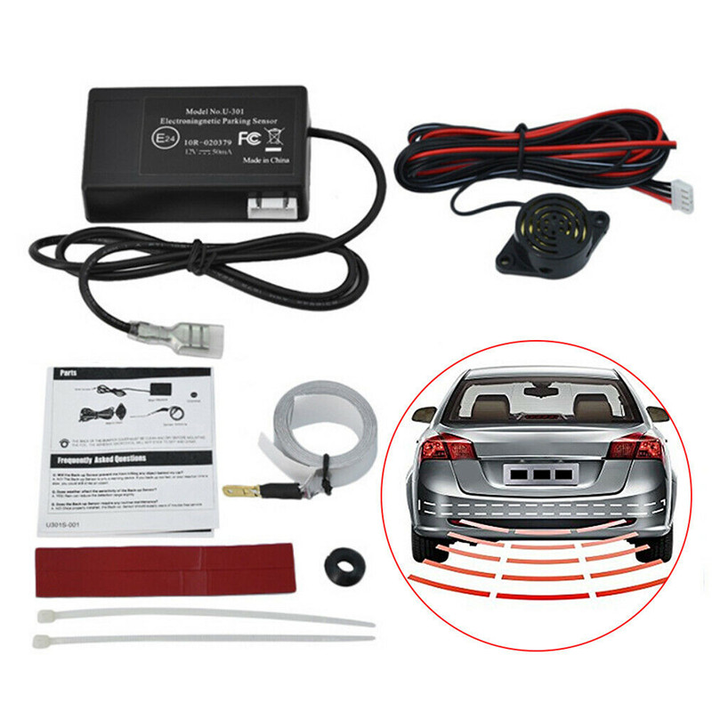 8 Parking Sensors Car Reverse Backup Front/Side/Rear Radar Sound Alert Alarm Kit