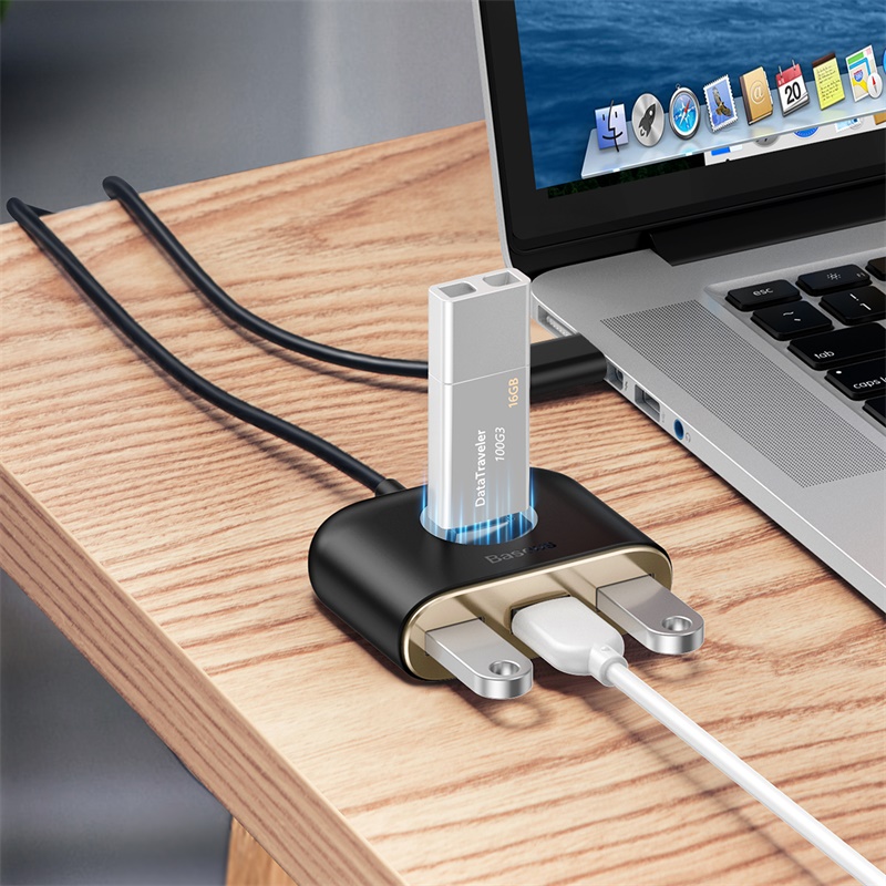 

Baseus Type-C USB C Hub Adapter With 1 * USB 3.0 Port+ 3 * USB 2.0 Ports For Type-C Laptop MacBook