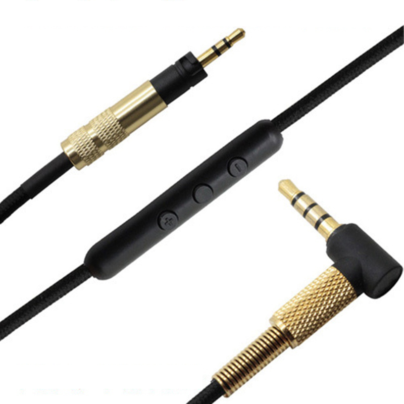 

3.5mm to 2.5mm Upgrade Cable Silver-plated Braided Earphone Line Wooden Music With Volume Adjustment Audio Cable for Sennheiser