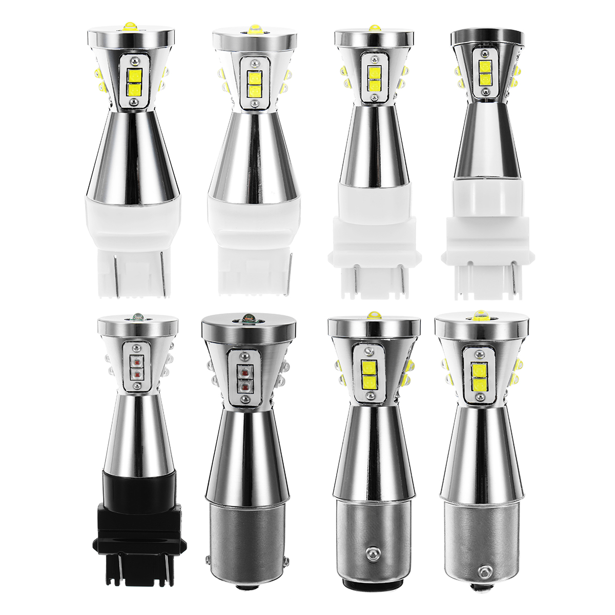 

Universal 2Pcs Autoleader Car Tail Brake DRL Fog Lights Turn Signal Lamps Bulbs 3157 1156 3156 7443 7440 1157 For RV Cam