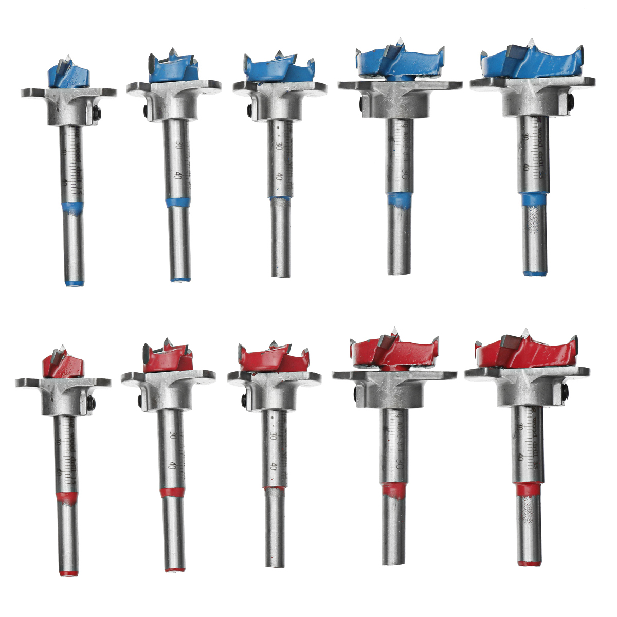 

7pcs Blue or Red Woodworking Hinge Hole Opener Set Positioning Hole Saw Cutter Drill Bits