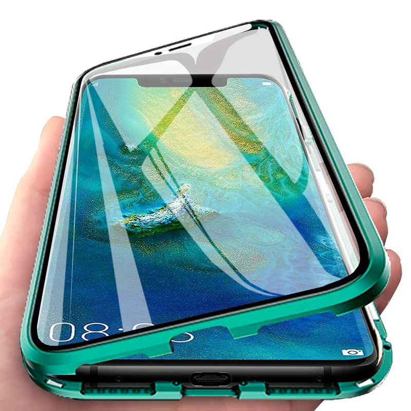 

Bakeey 360º Curved Screen Front+Back Double-sided Full Body 9H Tempered Glass Metal Magnetic Adsorption Flip Protective Case For Huawei Mate 20 / Huawei Mate 20X / Huawei Mate 20 Pro