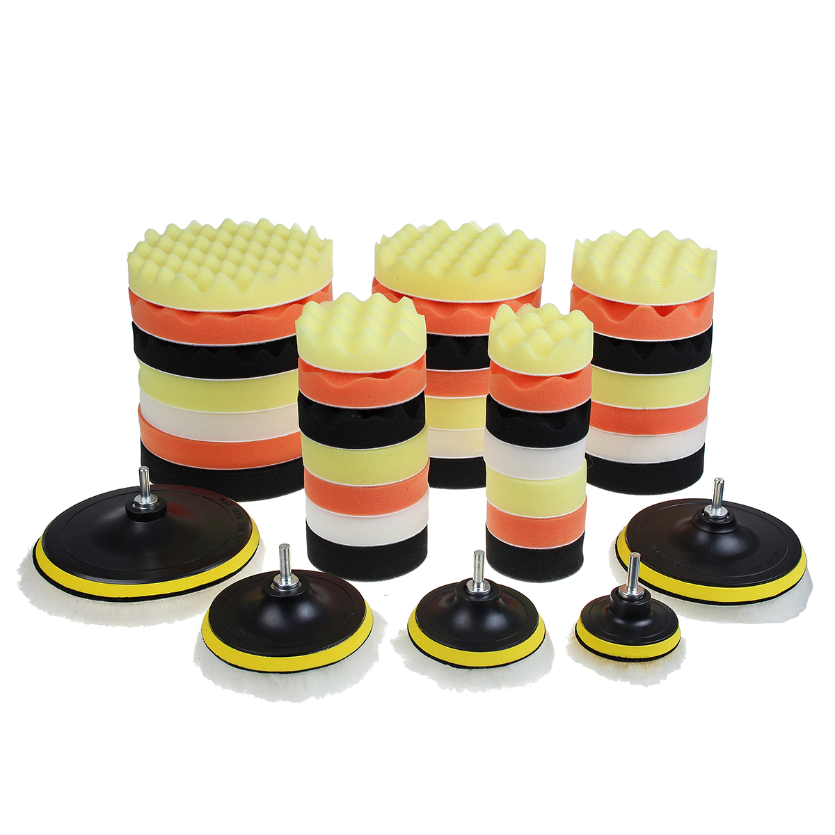 10pcs 3 4 5 6 7 Inch Buffing Waxing Polishing Sponge Pads Kit Set