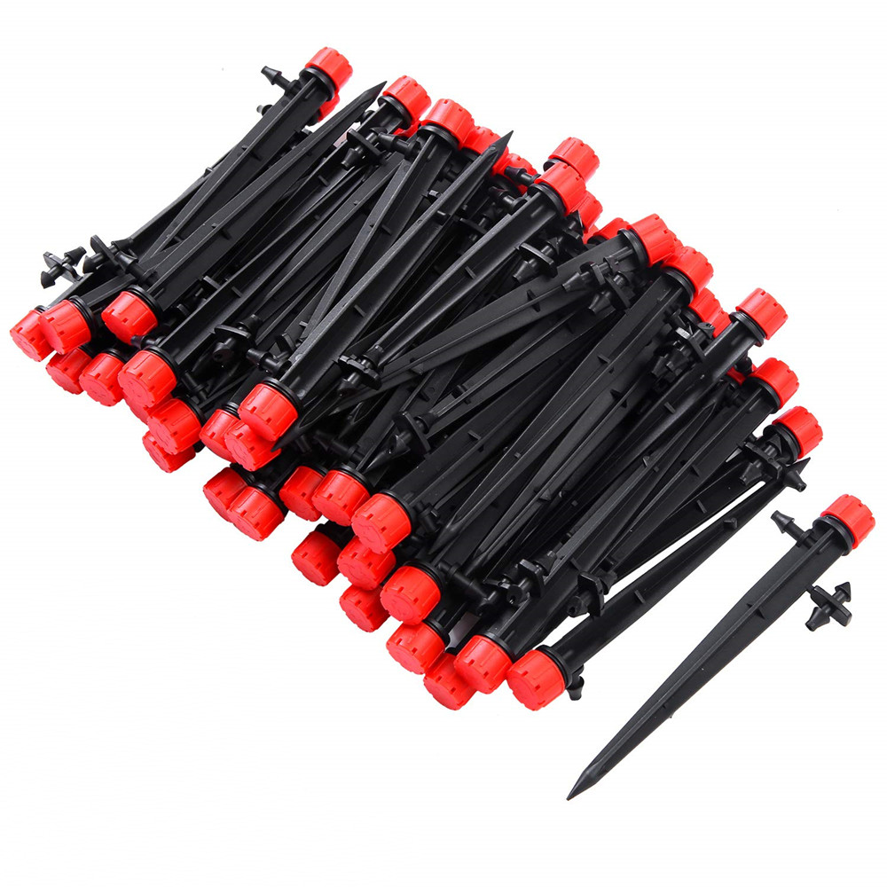 

50Pcs 8 Holes Drip Emitters Perfect for 4mm / 7mm Tube Adjustable 360 Degree Water Flow Drip Irrigation System Connector