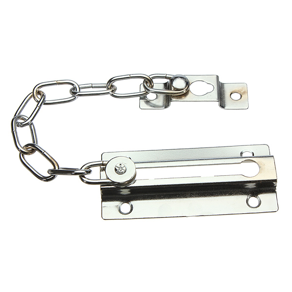 Front Security Door Chain Guard Strong Steel Home Safety Nickle Finish ...