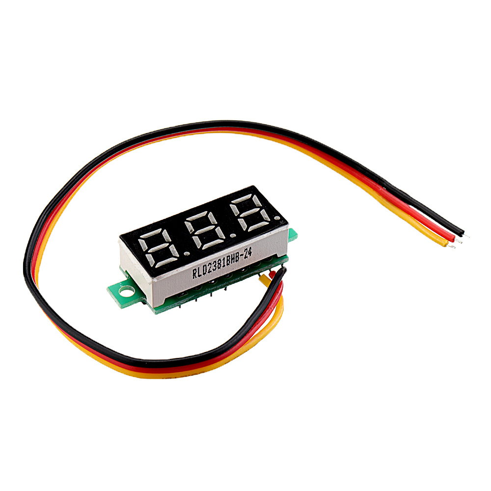 

3pcs 0.28 Inch Three-wire 0-500V Digital Red Display DC Voltmeter Adjustable Voltage Meter