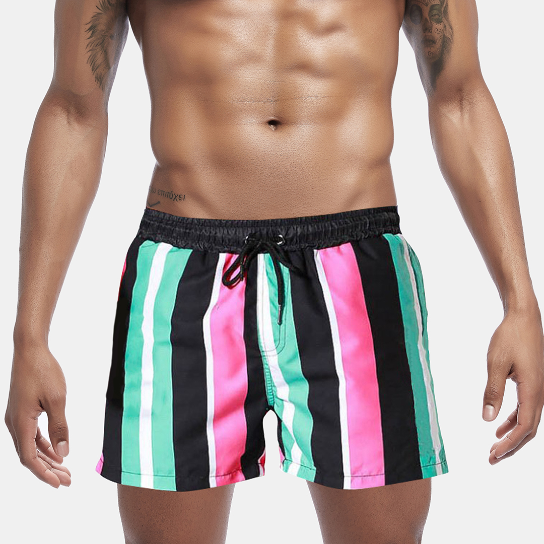 

Colorful Striped Knitting Board Shorts