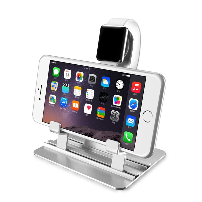 Stainless Steel Docking Station Charging Stand Phone Holder Watch Apple Watch Stainless Steel Charger