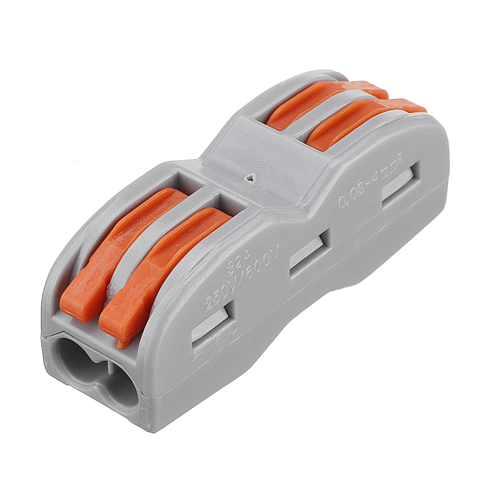 

2Pin Wire Docking Connector Termainal Block Universal Quick Terminal Block SPL-2 Electric Cable Wire Connector Terminal Butt Joint Cable Connector 0.08-4.0mm²