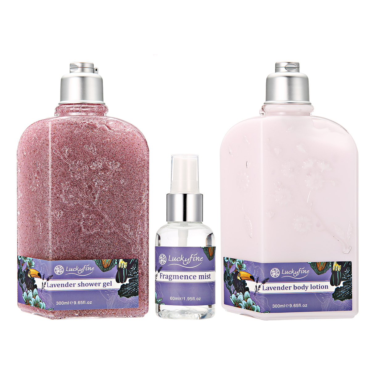 

Lavender Shower Scrub Body Lotion Fragrance Mist Skin Protector Moisturizer Restore Elasticity