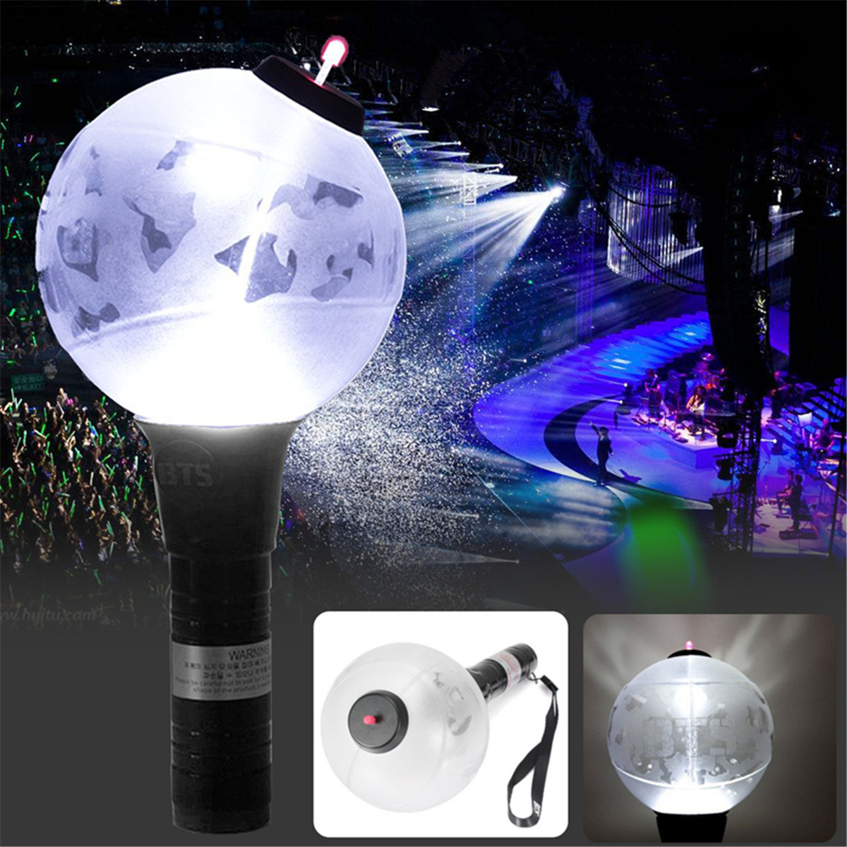 

Kpop BTS Ver Bangtan Boys Light Палка Световой прожектор Army Glow Lightstick Белый флуоресцентный свет Лампа