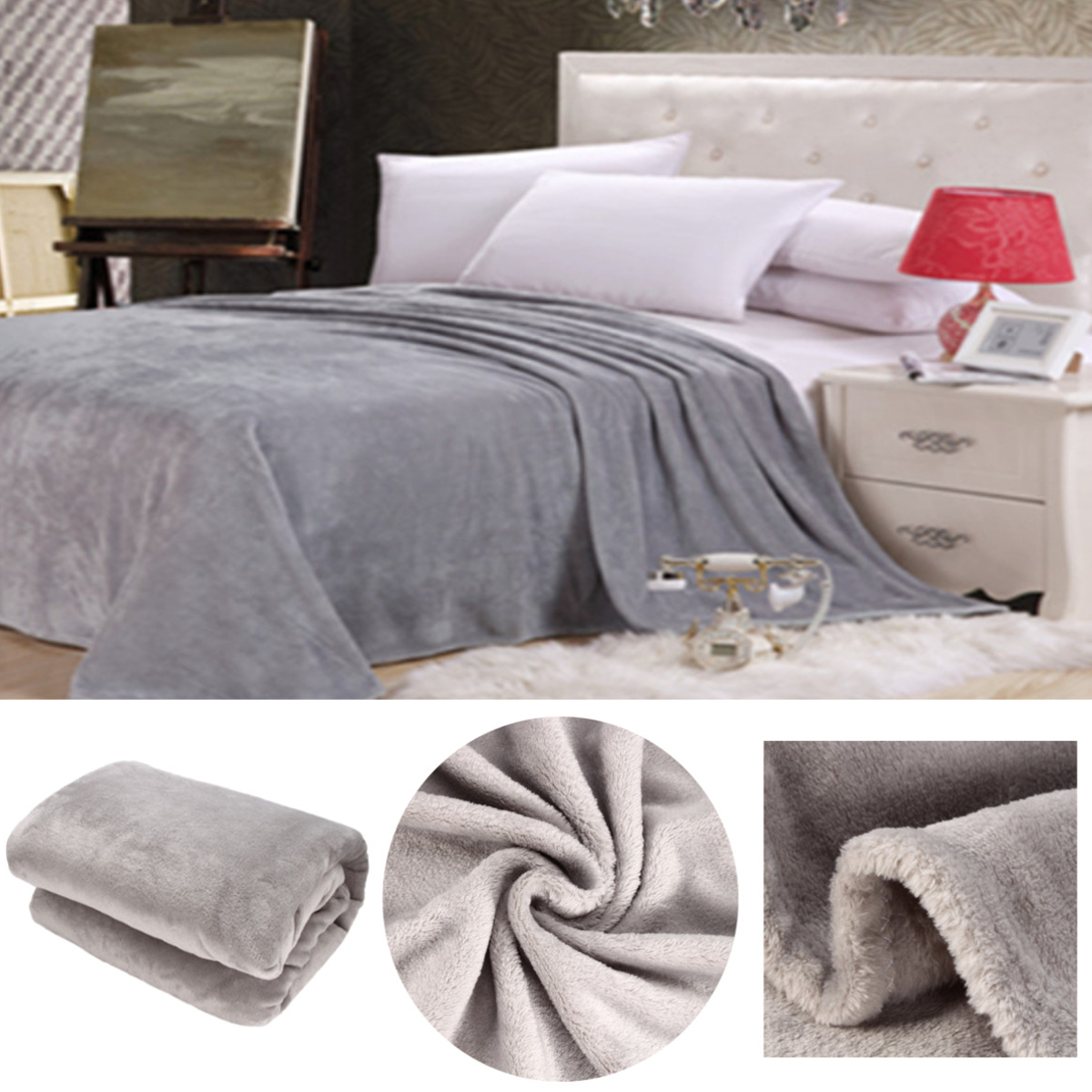 

250×230cm Warm Blankets Double Sided Soft Rug Plush Fleece Sofa Bedding Throw