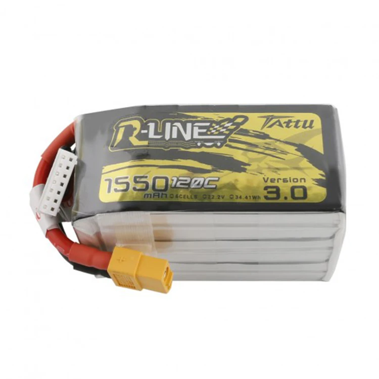 Tattu R-Line V3 22.2V 1550mAh 120C 6S Lipo Battery