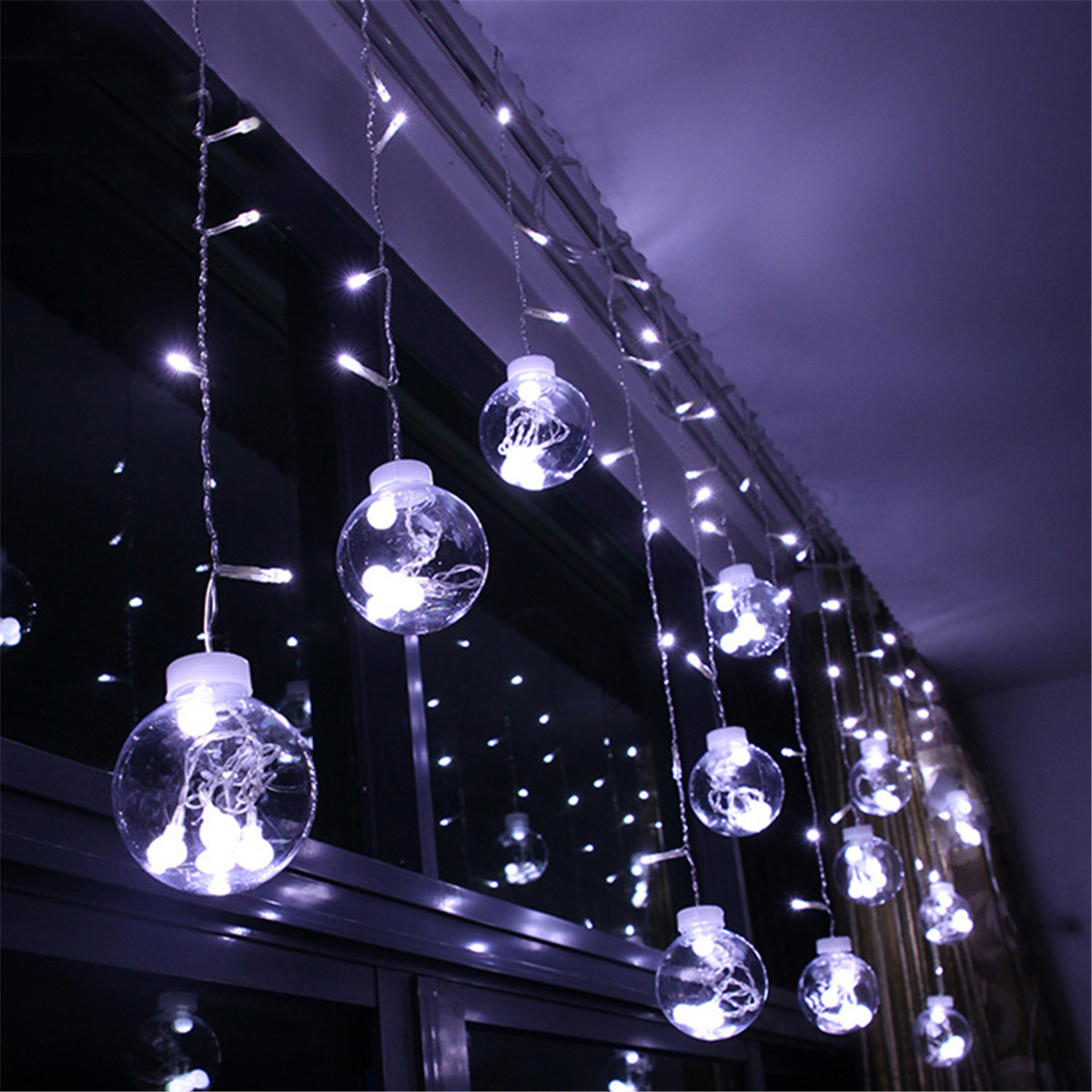 

США Plug AC110V LED занавес строки мигающий праздник Лампа для На открытом воздухе дома Сад Свадебное декор