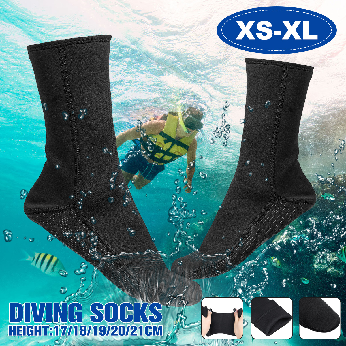 New Waterproof Men Women Diving Socks Sports Skid-proof Neoprene ...