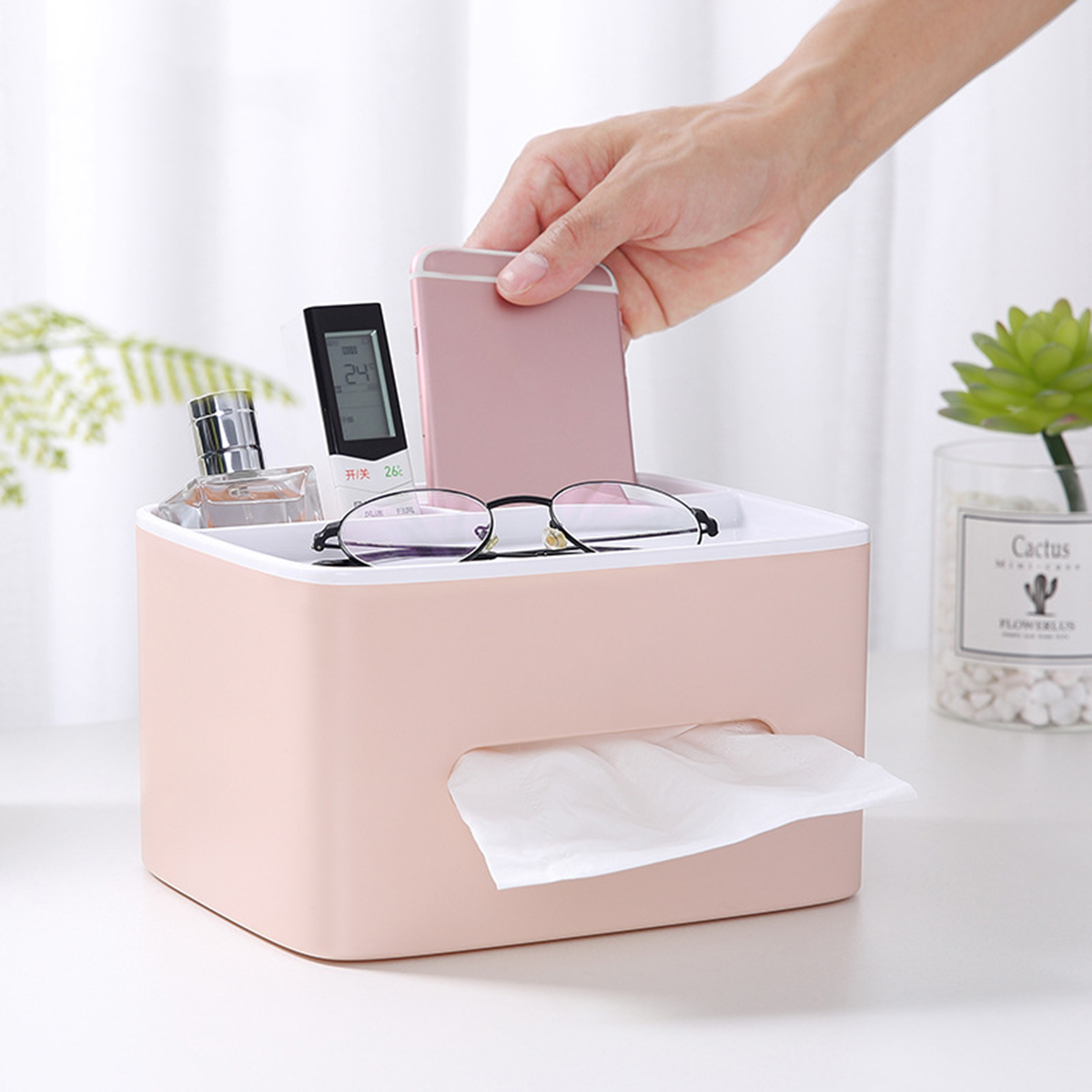 

Tissue Box Cover Table Napkin Paper Case Car Holder Storage Organizer Dispenser