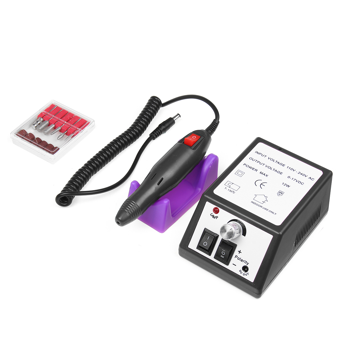 

Profession Manicure Pedicure Electric Drill File Nail Art Pen Machine Tool Kit