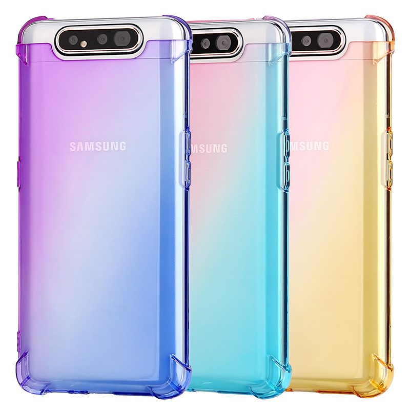 

Bakeey Gradient Color Air Cushion Corner Shockproof Soft TPU Protective Case for Samsung Galaxy A80 2019