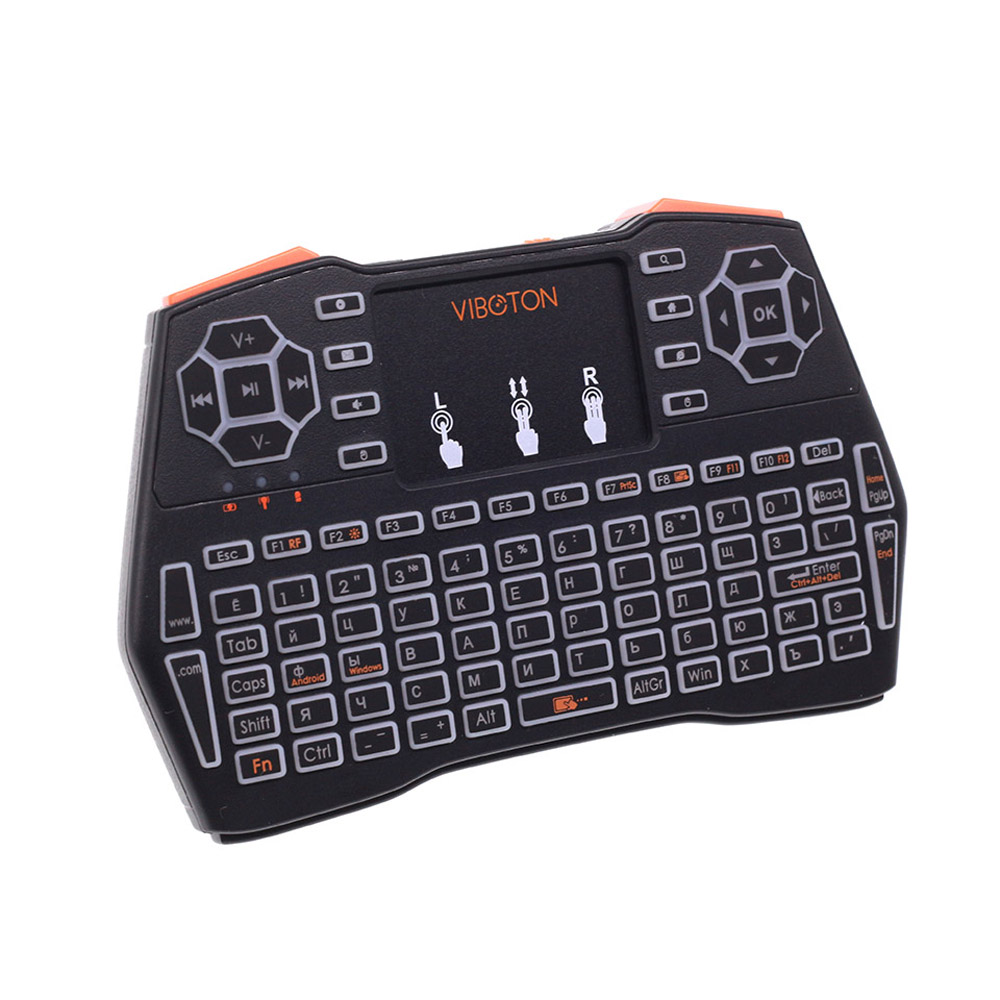 

Viboton i8 Plus White Backlit Russian 2.4G Wireless Mini Touchpad Keyboard Air Mouse Airmouse for TV Box Mini PC