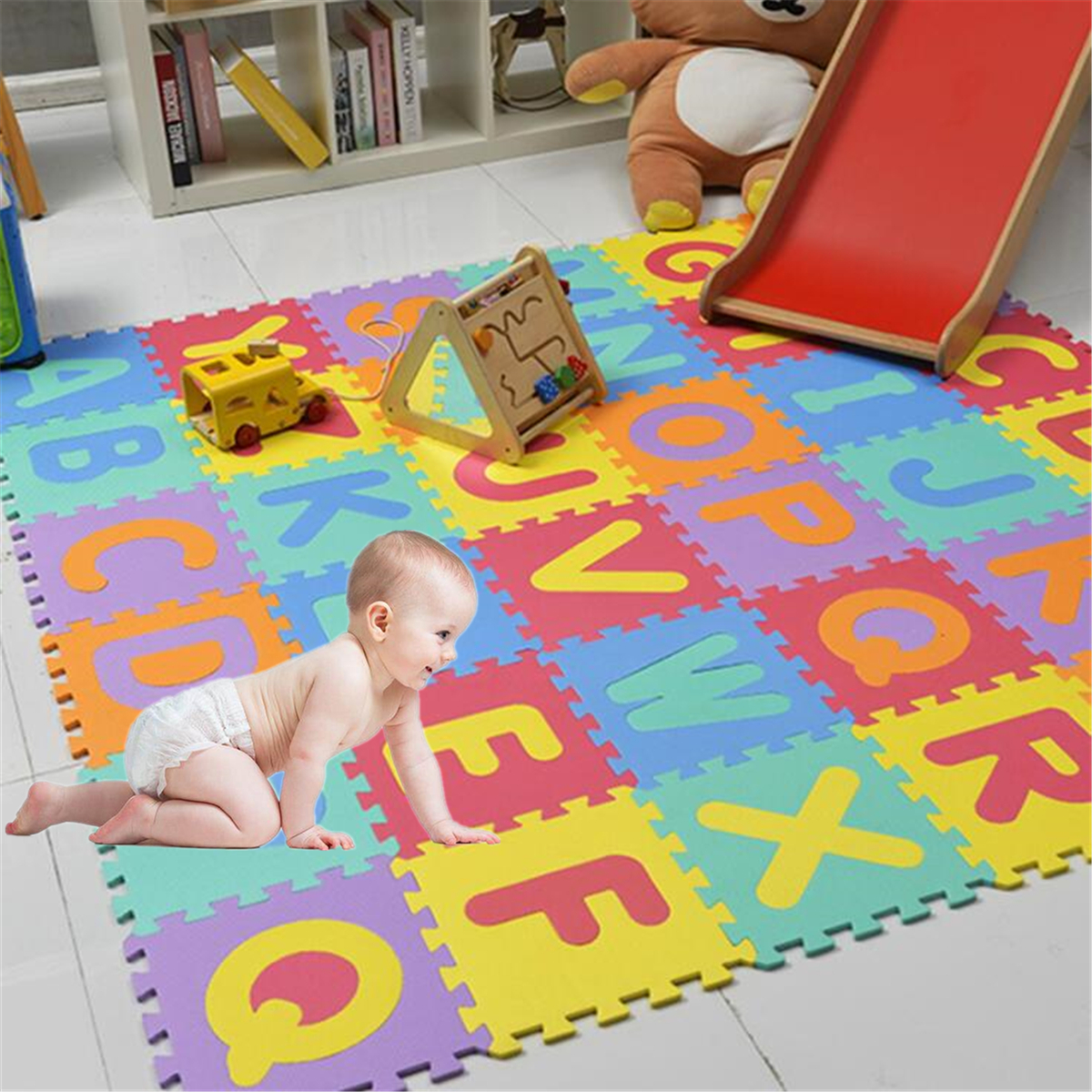 

Baby Play Mat Floor Puzzle Baby Foam Kids Soft Crawling Toddler Alphabet Number
