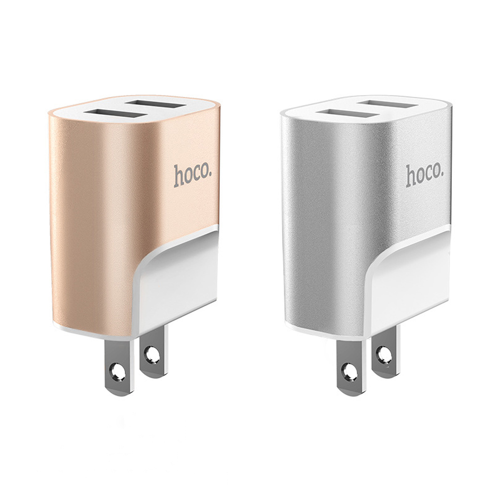 

HOCO C47 2.1A Dual USB быстрая зарядка USB зарядное устройство адаптер для iPhone 8Plus XS 11Pro Huawei P30 Pro - США Pl