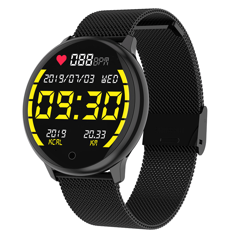 

Bakeey R7 1.22inch Heart Rate Blood Pressure O2 Monitor Weather Push Music Control Smart Watch